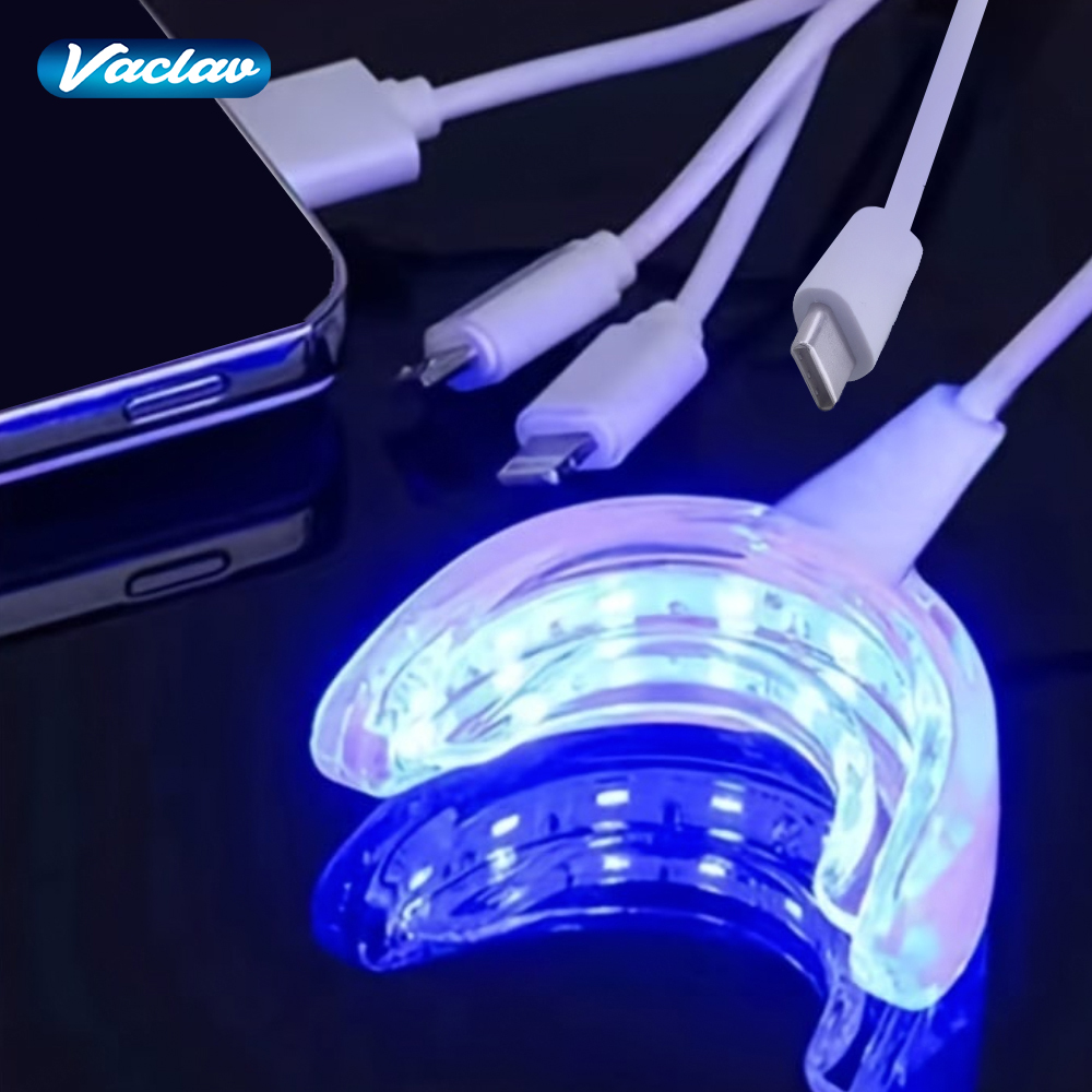 Teeth Whitening Uv - ヴァクラフ歯のホワイトニングライトキット 16 LED歯のホワイトニング促進器 LEDライト マウストレイ 歯のホワイトニングエンハンサーランプ