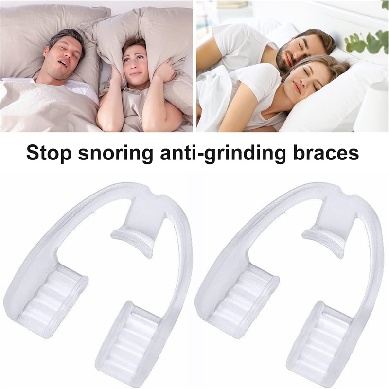 Dental Guard Night - シリコン製歯ぎしり防止マウスガード、EVAナイト歯プロテクター（歯ぎしり対策）、睡眠用マウスガード-2個入り