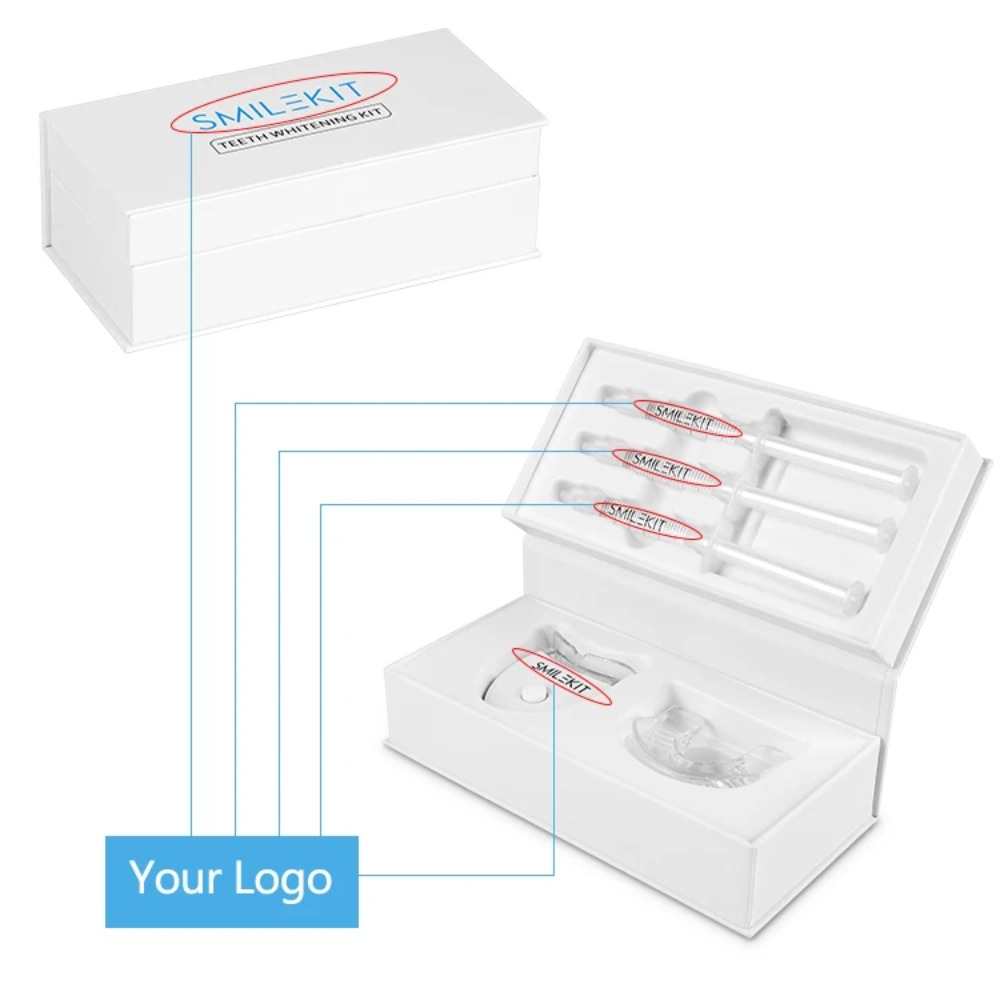 Teeth Whitening Led Kit - 携帯型LED歯ホワイトニングマシン 家庭用口腔ケアホワイトニングキット（ジェル3個付き）