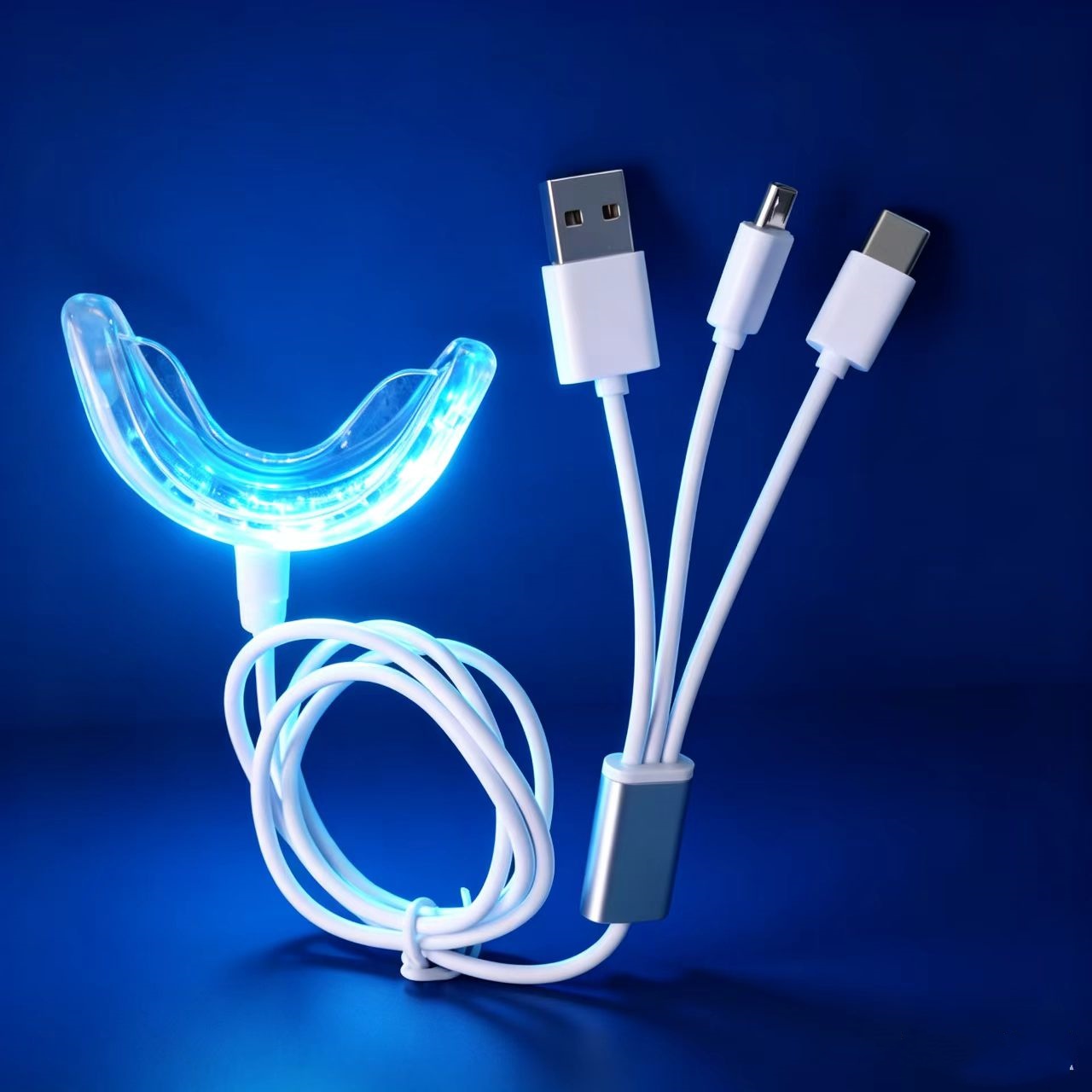 Teeth Whitening Led Kit - LEDポータブル歯のホワイトニングキット、男女兼用、黄ばんだ歯、喫煙による歯の黄ばみ、コーヒーの汚れに最適 – ホワイトニングの奇跡。