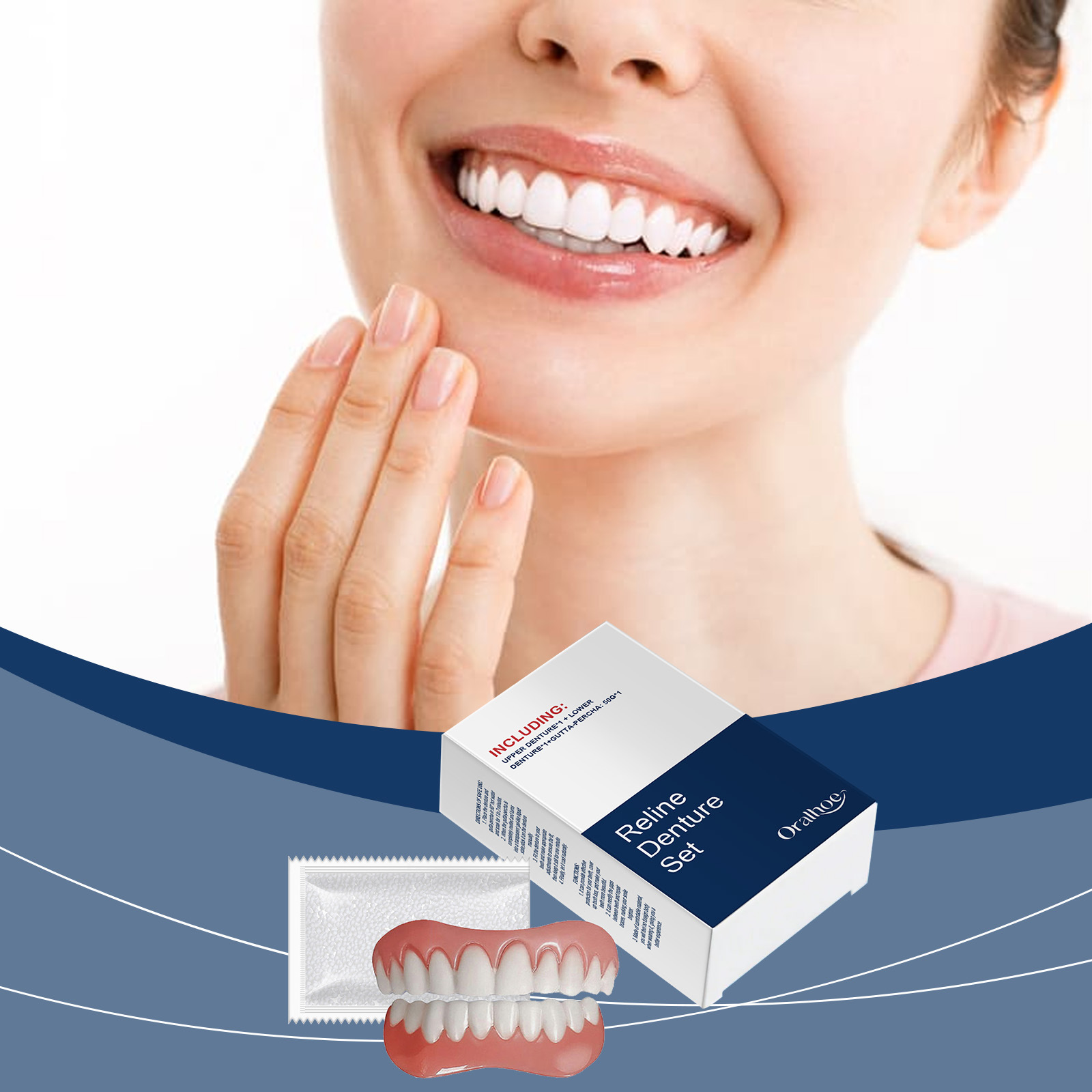 Teeth Whitening With Braces - 入れ歯、仮歯、一時的な歯、口腔シミュレーション、矯正器具、上歯、下歯、ベニア、入れ歯、ホワイトニング、矯正用シリコン入れ歯