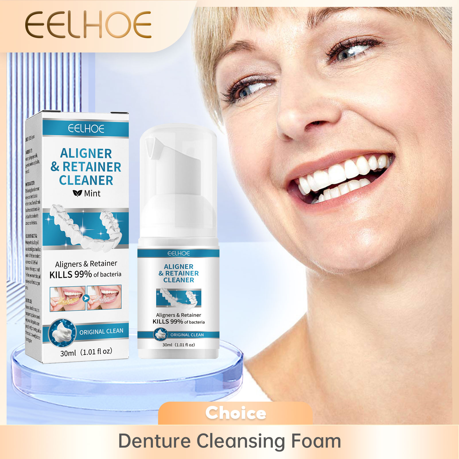 Teeth Whitening With Braces - アライナー義歯クリーナーフォームディープクリーニングブレースの汚れを除去口臭を軽減ホワイトニング歯リテーナークリーンケア 30 ミリリットル