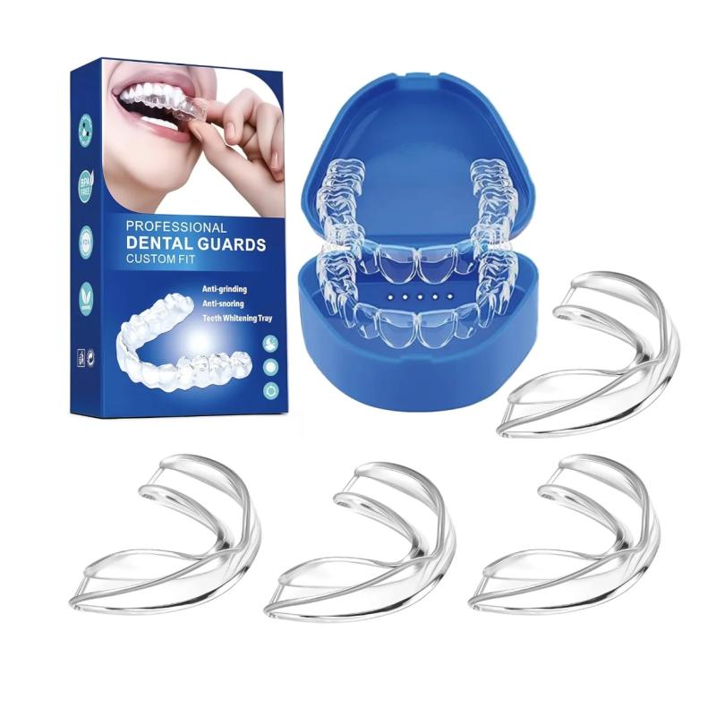 Dental Guard Night - 成形可能な夜用歯ぎしり防止マウスガード、夜間の歯の保護のためのカスタムフィットマウストレイ