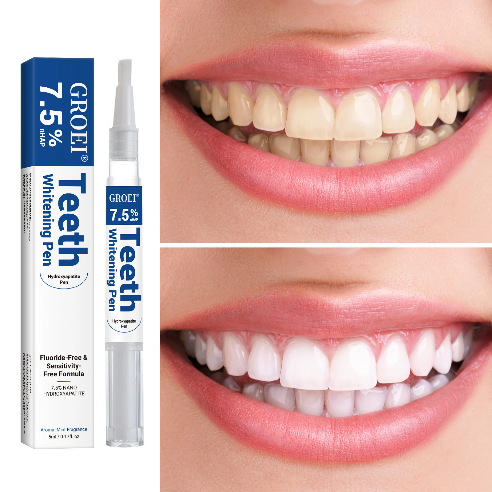 ヒドロキシアパタイト歯のホワイトニングペンまばゆい白いステイ - Teeth Whitening Remedies のレビューと価格