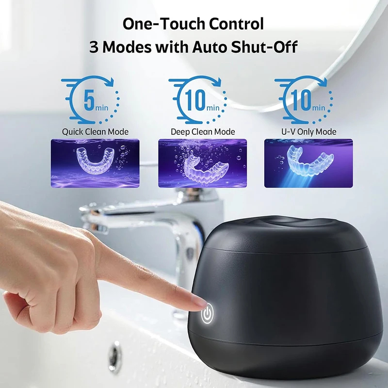新型超音波リテーナー洗浄機 48kHz 200ML 歯科用洗 - Dental Guard Night のレビューと価格