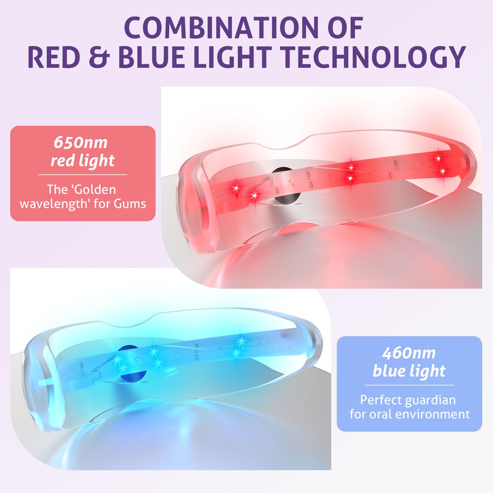 赤青光線療法歯のホワイトニングデバイス 650nm 460n - Teeth Whitening Led Kit のレビューと価格