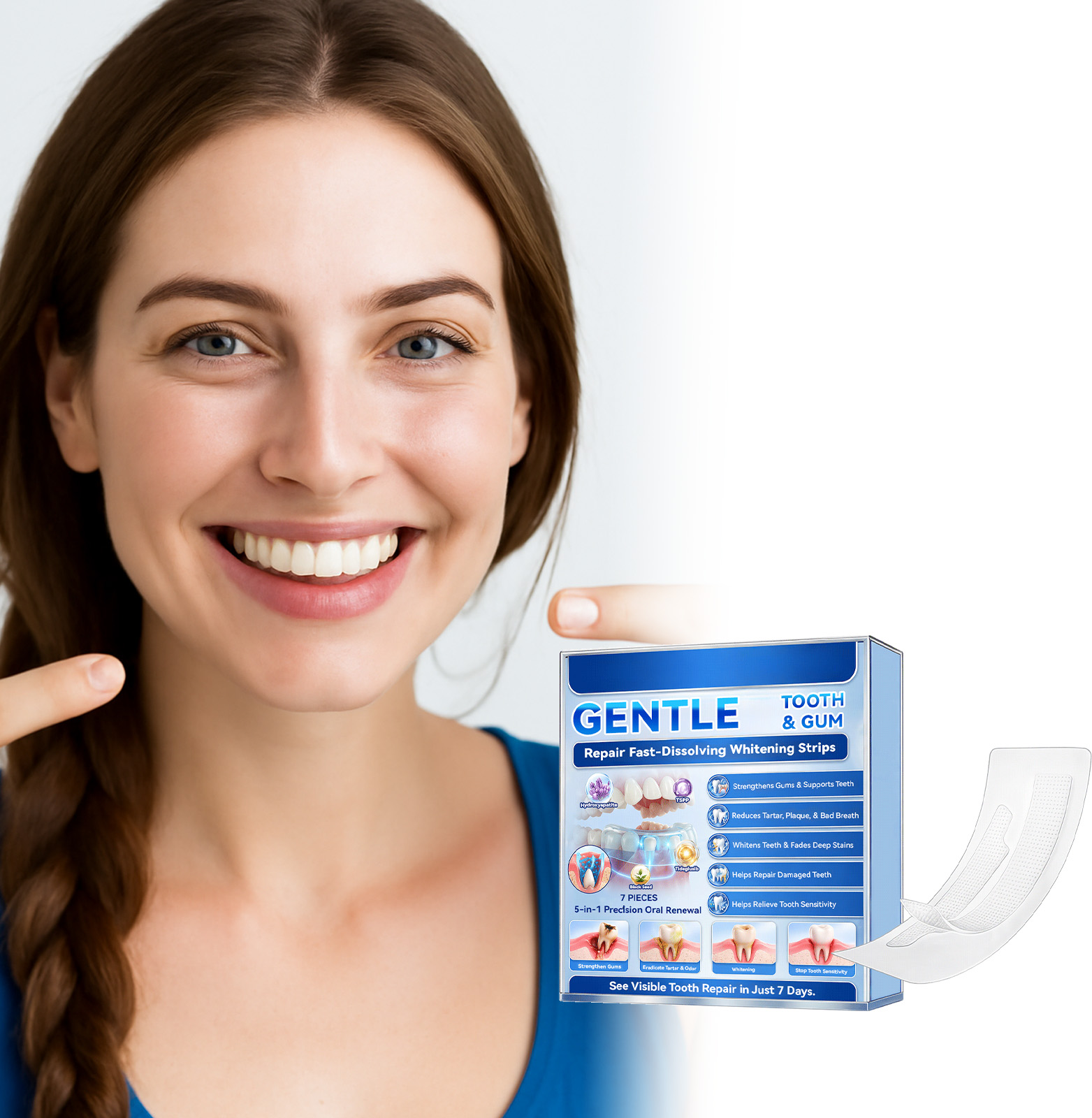 歯のホワイトニングシート、速効性7日間で効果を実感、歯垢、着 - Teeth Whitening Results のレビューと価格