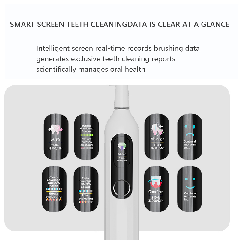 音波振動電動歯ブラシスマート 5 モード IPX7 防水 L - Teeth Whitening Toothbrush のレビューと価格
