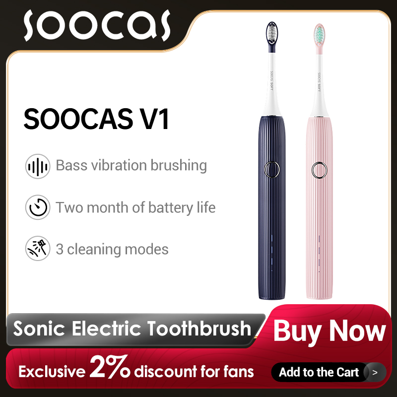 Soocas-ソニック電動歯ブラシv1スマートクリーニングお - Teeth Whitening Toothbrush のレビューと価格