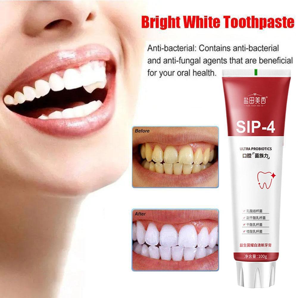 100g Sip-4 プロバイオティクスホワイトニング歯磨き - Teeth Whitening Yellow Teeth のレビューと価格
