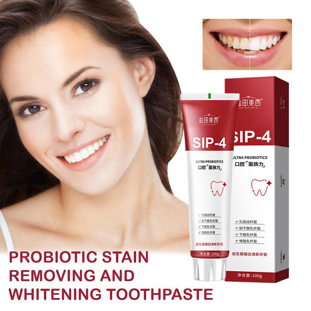100g Sip-4 プロバイオティクスホワイトニング歯磨き - Teeth Whitening Yellow Teeth のレビューと価格