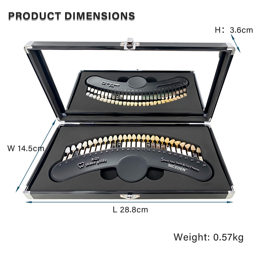 27色歯のホワイトニングセット 3Dシェードガイド カラーコ - Teeth Whitening Shade Guide のレビューと価格