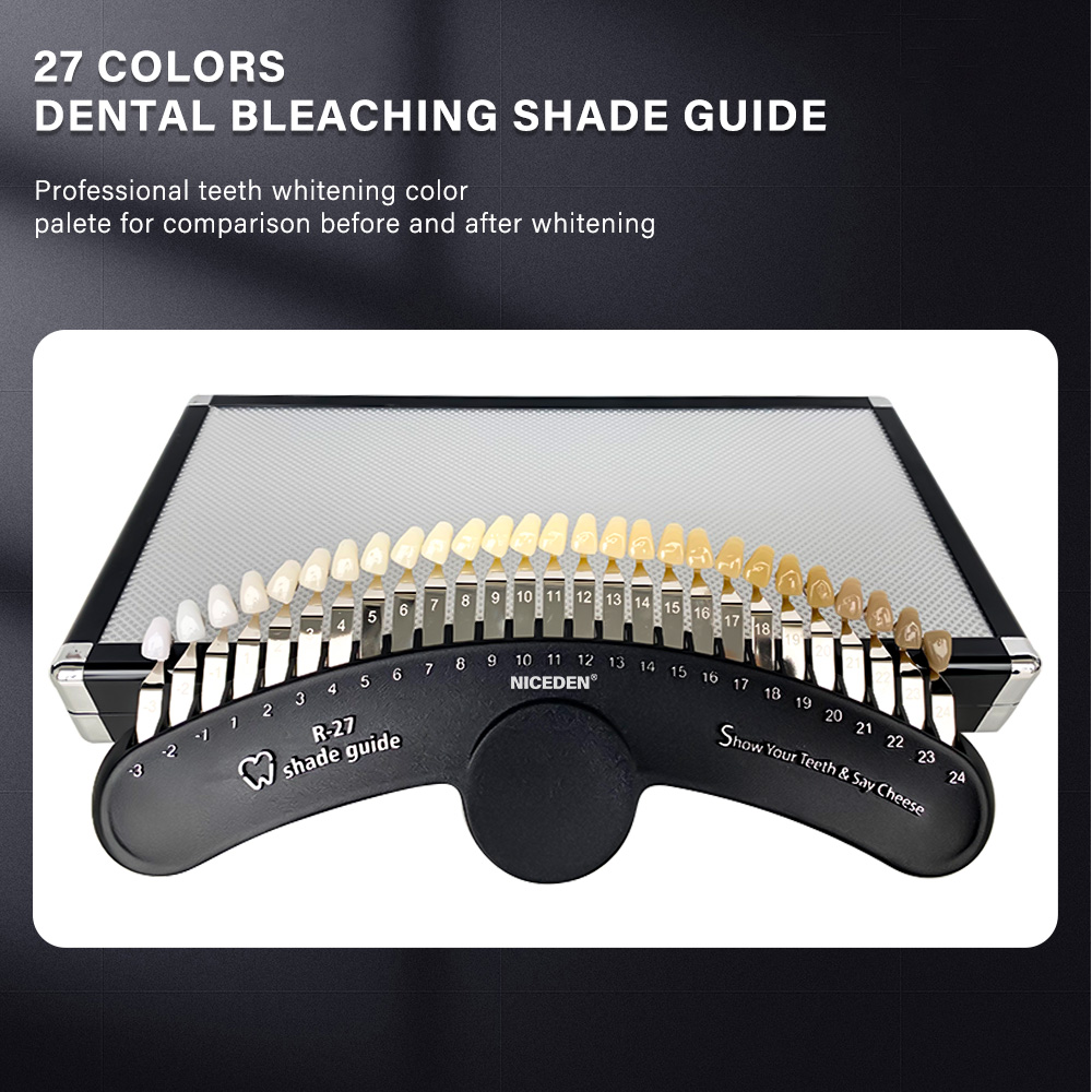 27色歯のホワイトニングセット 3Dシェードガイド カラーコ - Teeth Whitening Shade Guide のレビューと価格