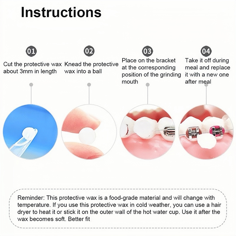 10個入り 歯科矯正用緩和ワックス ミックス香料 ブレースに - Teeth Whitening With Braces のレビューと価格