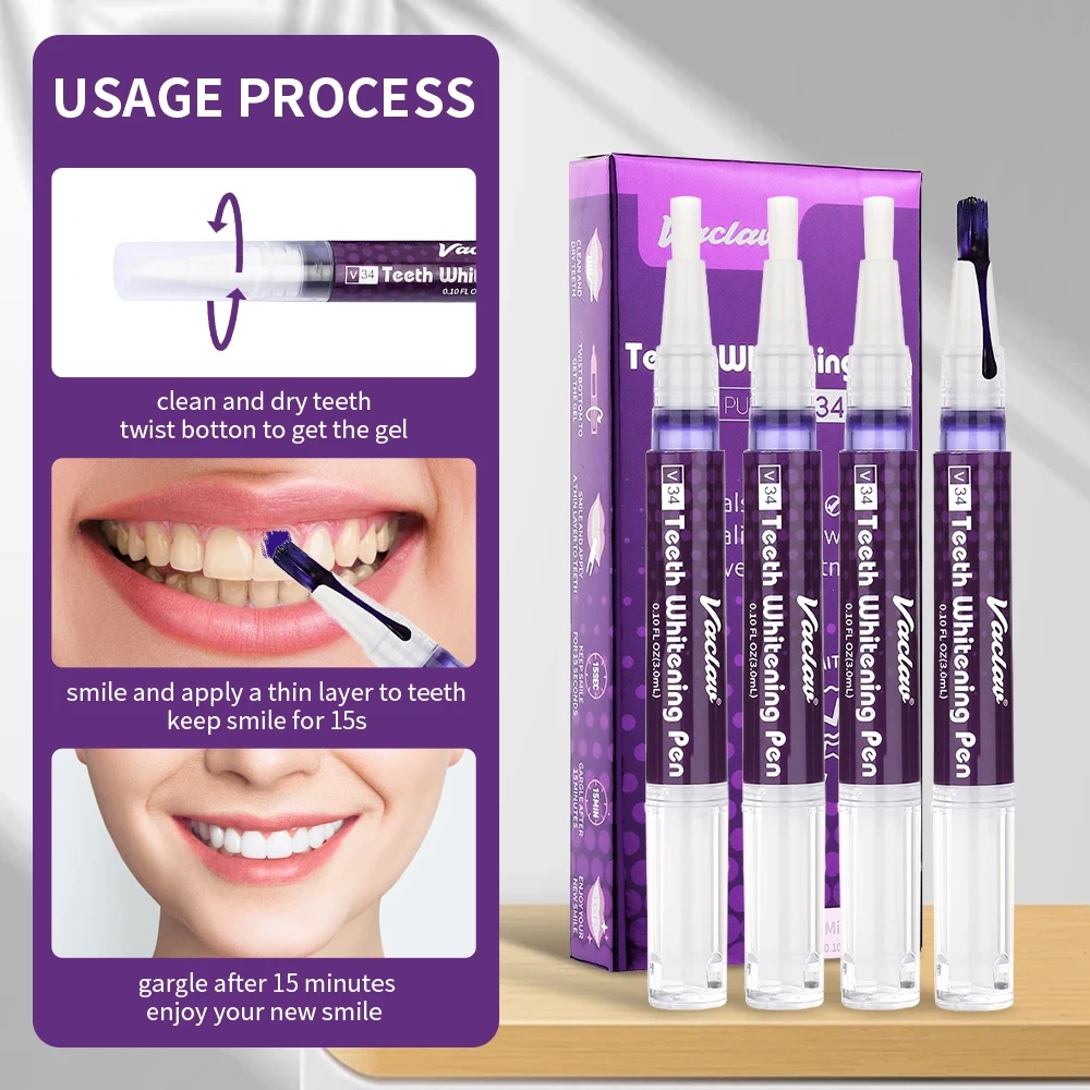 ヴァクヴァル V34 パープル歯ホワイトニングジェルペン、イ - Teeth Whitening Remedies のレビューと価格